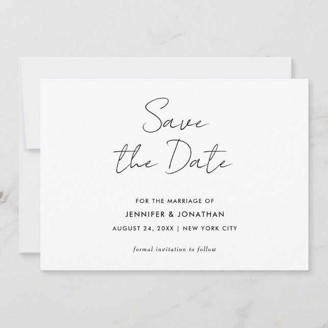 Moderne Vorlage einfach Schwarz-Weiß-Kalligrafie (Vorderseite)