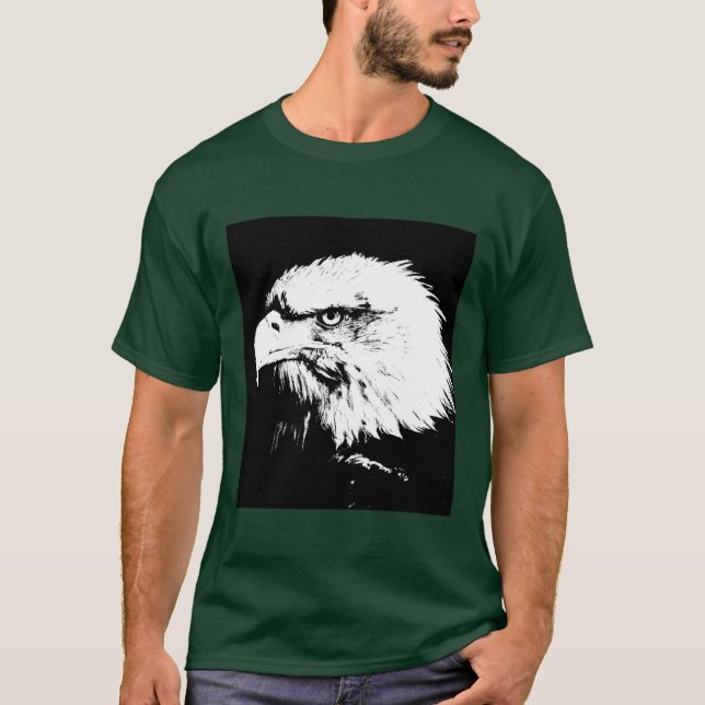 Moderne Vorlage für benutzerdefinierter Tieradler T-Shirt (Vorderseite)
