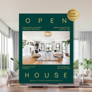 Moderne Vorlage für das Real Anwesen Open House Flyer