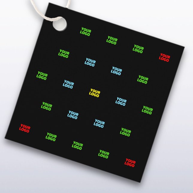 Moderne Vorlage für hochgeladene Logos oder Bildmu Geschenkanhänger (Von Creator hochgeladen)