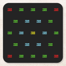 Moderne Vorlage für hochgeladene Logos oder Bildmu Rechteckiger Pappuntersetzer