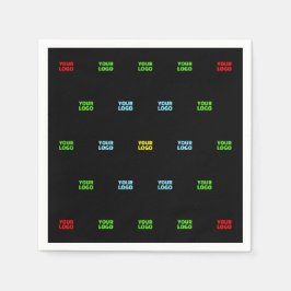 Moderne Vorlage für hochgeladene Logos oder Bildmu Serviette