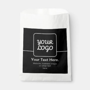 Moderne Vorlage für Ihr Logo   Schwarz & Weiß Geschenktütchen
