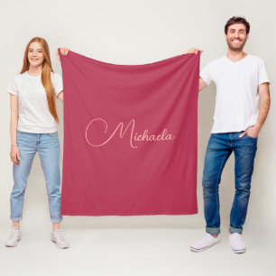 Moderne Vorlage Viva Magenta Benutzerdefinierter S Fleecedecke