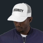Moderne Vorlagensicherheit für ihn und sie Truckerkappe<br><div class="desc">Elegante moderne Vorlage Erstellen Sie Ihr eigenes Upload Image Logo Foto White Trucker Security Hat für Männer und Frauen.</div>