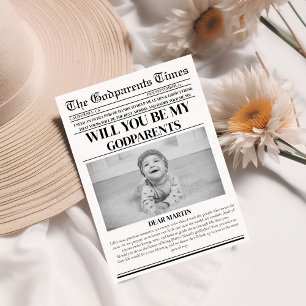 Moderne Vorschlage Zeitungstaufe Einladung