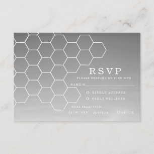 Moderne Wabenstruktur RSVP Karte