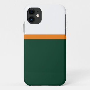 Moderne Waldgrün Orange Weiß Farbblock Case-Mate iPhone Hülle