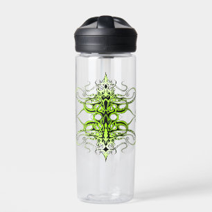 Moderne Waldgrüne keltisch inspirierte Stammes-Tät Trinkflasche