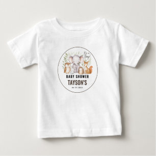 Moderne Waldtiere Wald Junge Baby-Party Baby T-shirt