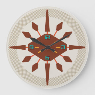 Moderne Wall-Uhr Mitte - Diamant-Spokes Große Wanduhr