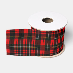 Moderne Wallace-Rot-Schottisch-Tartan-Karomuster Ripsband