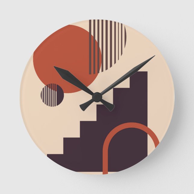Moderne Wandkunst Runde Wanduhr (Vorderseite)