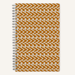 Moderne warme goldene geometrische Muster Notizbuch