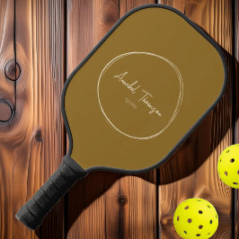 Moderne, warme Wüste aus dem Mittelalter | Schrift Pickleball Schläger