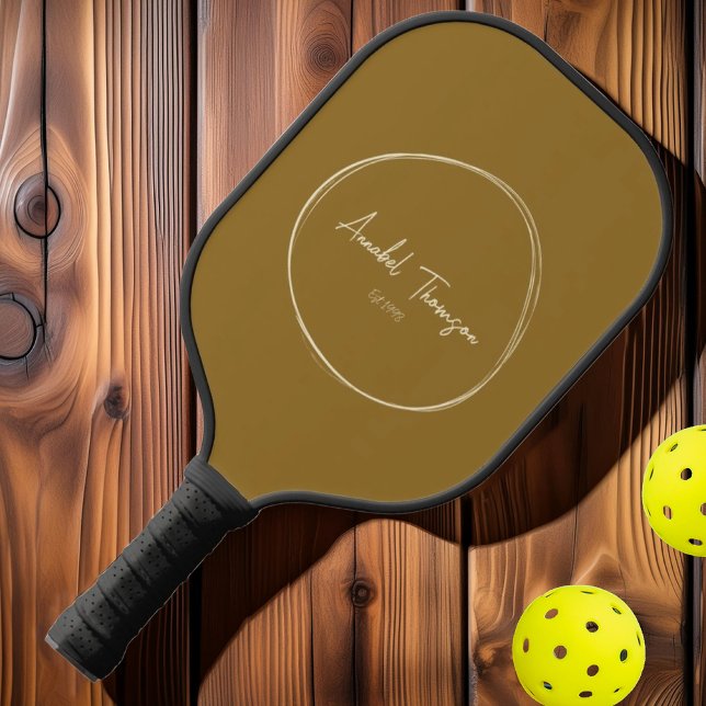 Moderne, warme Wüste aus dem Mittelalter | Schrift Pickleball Schläger (Von Creator hochgeladen)