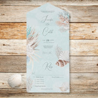 Moderne Wassa Ocean Muscheln Abendessen Hochzeit