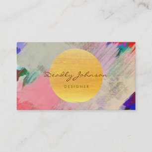 Moderne Wasserfarbe Abstrakt Elegant Cool Visitenkarte