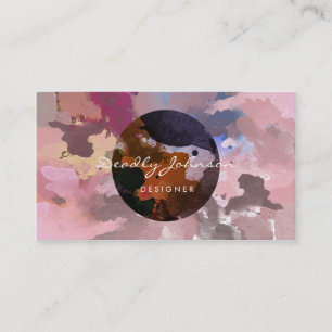 Moderne Wasserfarbe Abstrakt Elegant Cool Visitenkarte