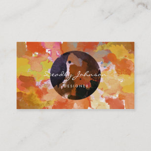 Moderne Wasserfarbe Abstrakt Elegant Cool Visitenkarte