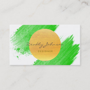 Moderne Wasserfarbe Abstrakt Elegant Gelb Visitenkarte