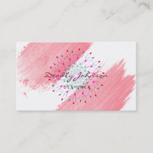 Moderne Wasserfarbe Abstrakt Elegant Rosa Gelb Visitenkarte