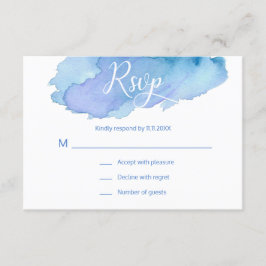 Moderne Wasserfarbe Blau Aquamarin Türkis UAWG Wed RSVP Karte
