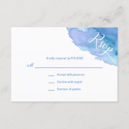 Moderne Wasserfarbe Blau Aquamarin Türkis UAWG Wed RSVP Karte