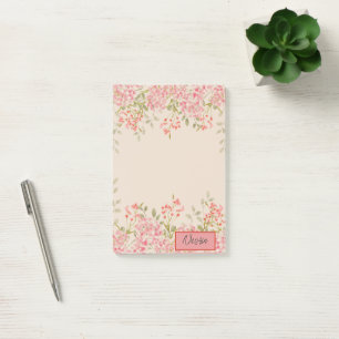 Moderne Wasserfarbe bunte Blumen & personalisieren Post-it Klebezettel