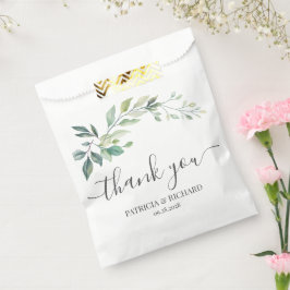 Moderne Wasserfarbe Eukalyptus Blätter Grün Geschenktütchen