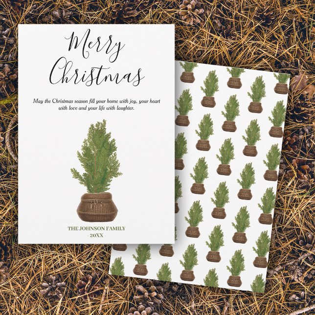 Moderne Wasserfarbe Frohe Weihnachtsbaum Urlaub (Modern Watercolor Merry Christmas Tree Holiday)