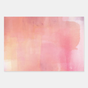 Moderne Wasserfarbe Geschenkpapier Set