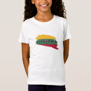 Moderne Wasserfarbe Litauen-Flagge Lietuva Souveni T-Shirt