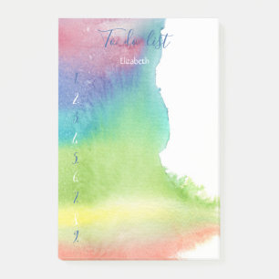 Moderne Wasserfarbe-Mal-Spritzer- To-Do-Liste Post-it Klebezettel