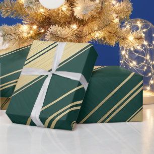 moderne Wasserfarbe metallisches Goldgrün Geschenkpapier