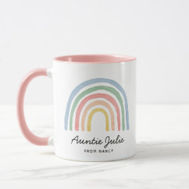 Moderne Wasserfarbe Regenbogen mädchenhafte Famili Tasse