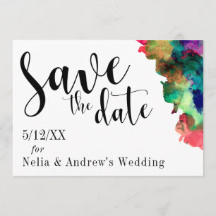 Moderne Wasserfarbe Save The Date