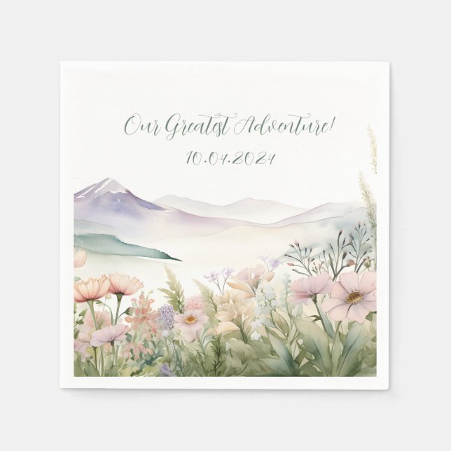 Moderne Wasserfarbe Serviette (Vorderseite)