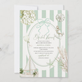 Moderne Wasserfarbe Tropischer Strand Palm Serenit Einladung