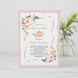 Moderne Wasserfarben Blume Bridal Tee Party Einladung