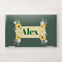 Moderne Wasserfarben-Blumen & personalisierter Nam
