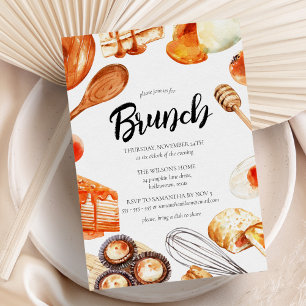 Moderne Wasserfarben-Brunch-Party Einladung