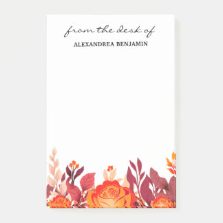 Moderne Wasserfarben Elegante Blume Post-it Klebezettel