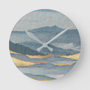 Moderne Wasserfarben Kunst, Dichtung und Musik Runde Wanduhr