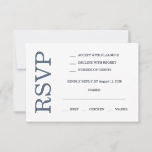 Moderne Wasserfarben-Küstenlandschaft Blaue Hochze RSVP Karte