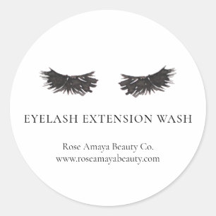 Moderne Wasserfarben Lashes Lash Extension Cleanse Runder Aufkleber