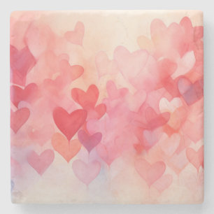 Moderne Wasserfarben Muster Red Orange Steinuntersetzer