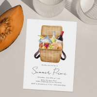 Moderne Wasserfarben Sommer Picnic