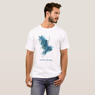 Moderne Wasserfarben-Tanz- und Gold-Ginkgo-Blatt-P T-Shirt