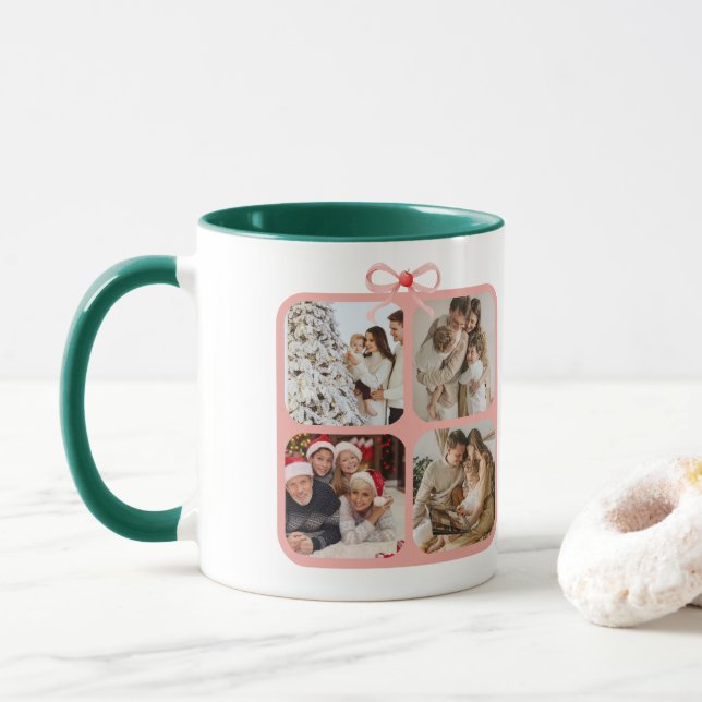 Moderne Wasserfarben Weihnachten Tasse (Mit Donut)